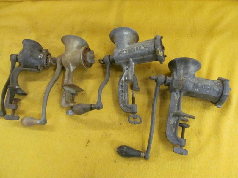 4 Meat Grinders, All Turn...