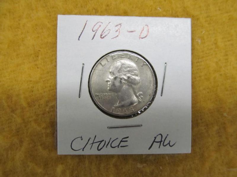 1963-D Washington Quarter is Choice...