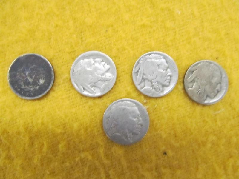 4 Buffalo Nickels - No Dates - (1) ...