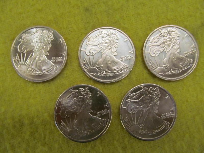 Set of 5 Copper Rounds, Fine Gifts...
