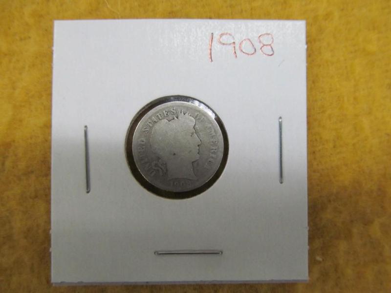 1908 Barber Dime...