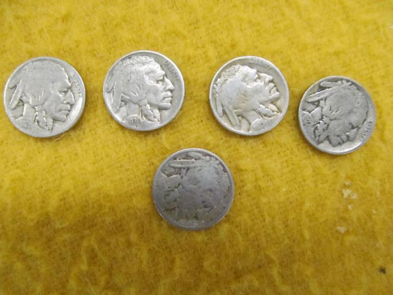4 Buffalo Nickels (Readable Dates) ...