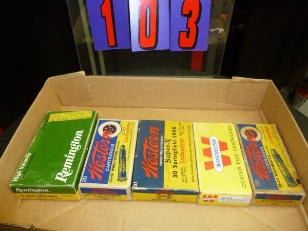 Flat of vintage boxes with empty br...