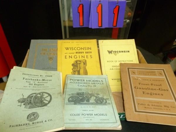 Flat of misc manuals. Wisconsin eng...
