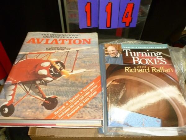 Flat of 2 books on aviation and woo...
