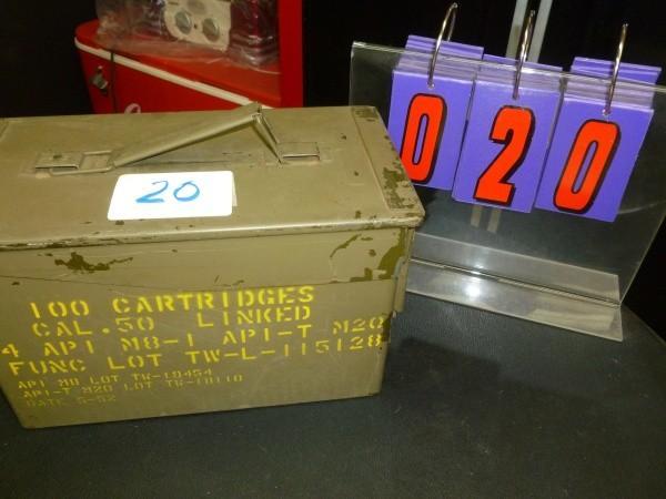 Steel ammo box. 50 cal. 100 round. ...