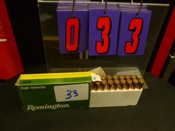 Box of Remington 7 mm riffle ammo. ...