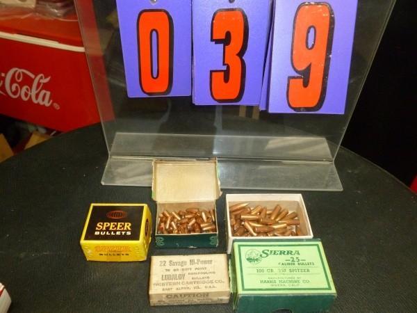 Flat of 4 boxes. . 257 Spitzer, .22...