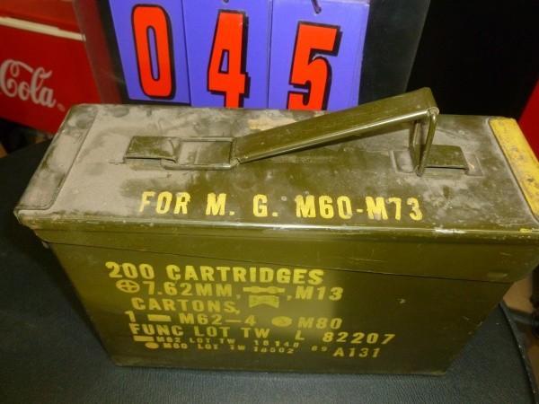 Metal ammo box. 7.62 mm 200 round. ...
