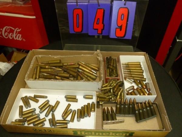 Flat of misc military ammo. Vintage...