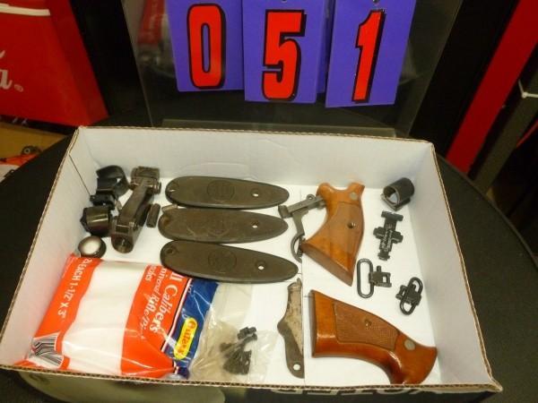 Flat of misc gun parts. Winchester ...