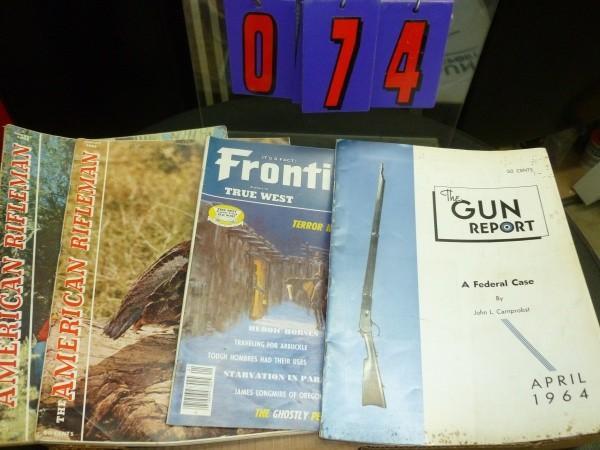 Flat of 4 magazines. Gun report, fr...