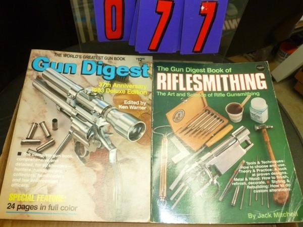 Flat of 2 large gun digest books. C...