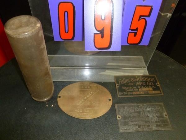 Flat of vintage brass and steel nam...