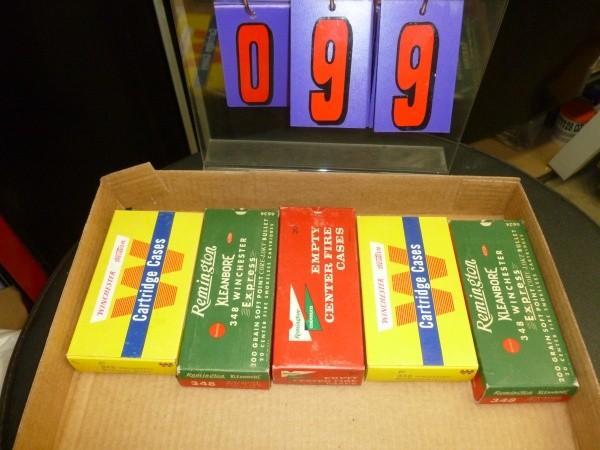 Flat of vintage ammo boxes with emp...