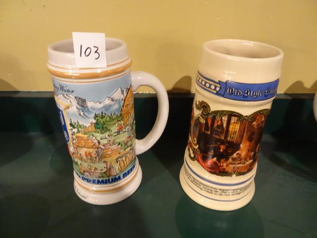 Old collector steins. 1986 and 1991...