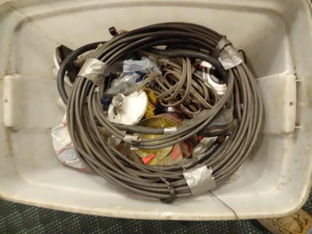 Tub of misc electrical supplies....