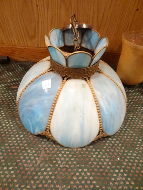 Vintage stained glass ceiling light...