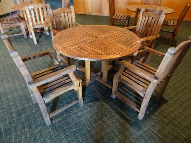 Teak wood outdoor table and 4 chair...
