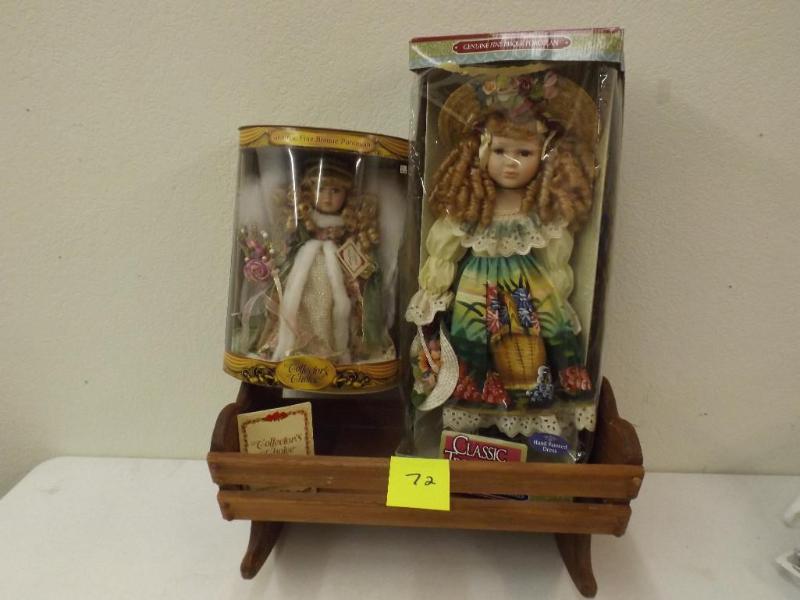lot 72 image: This lot includes 2 dolls both fine...