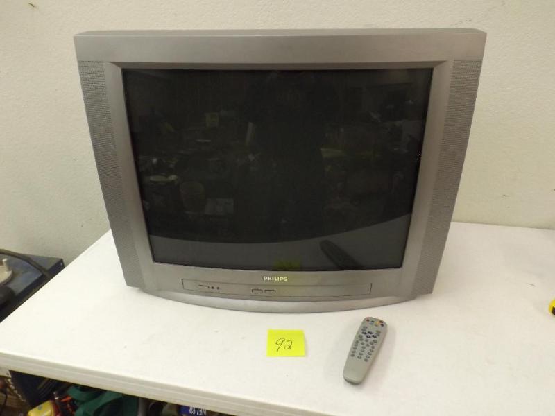 lot 92 image: Phillips T.V. screen size is 22 x 1...