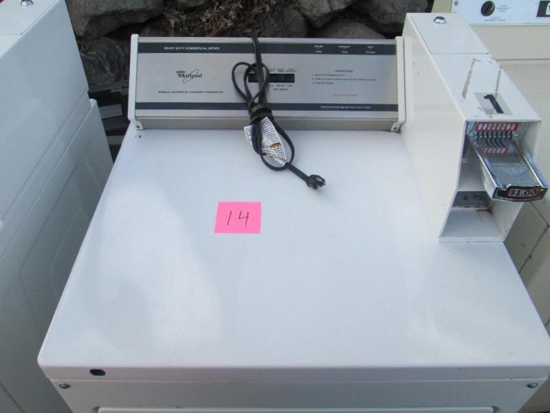 whirlpool gas dryer has coin box an...
