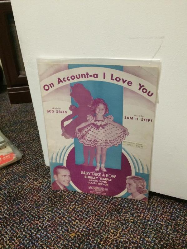 Shirley Temple sheet music on accou...