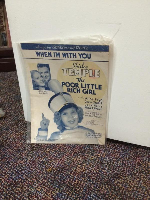 Shirley Temple sheet music when Im...