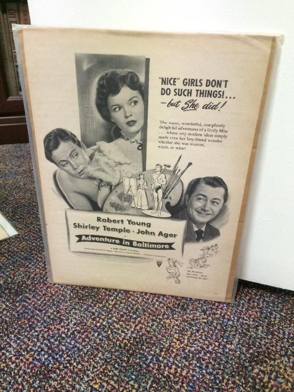 Shirley Temple movie advertisement...