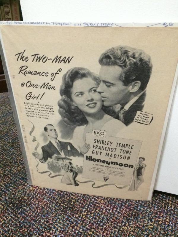 Shirley Temple movie advertisement...