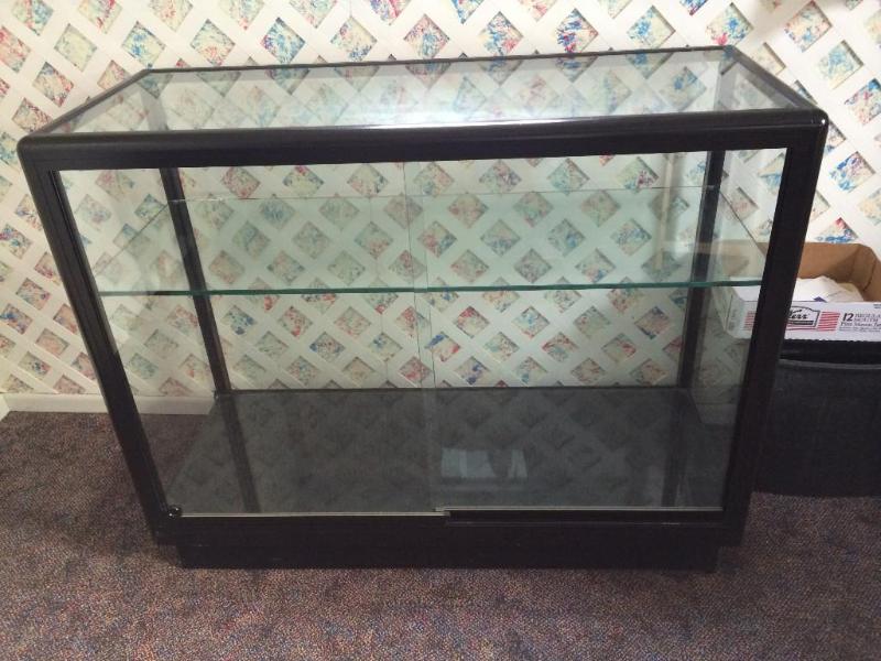 glass display case 47&quot long by...