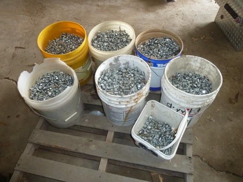 lot 30 image: Bin bolts 7 pails of new bolts for...