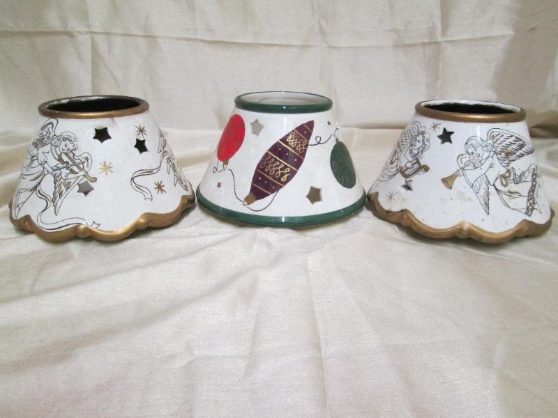 lot 159 image: Lot of 3 candle lantern tops with C...