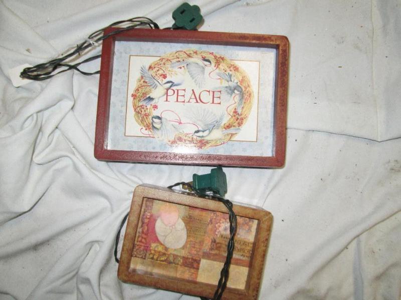 lot 207 image: Lighted Peace and holiday prints fr...