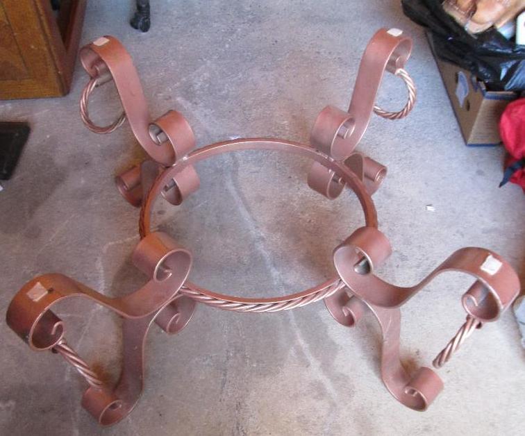 lot 51 image: Low pedestal table. Base made from ...