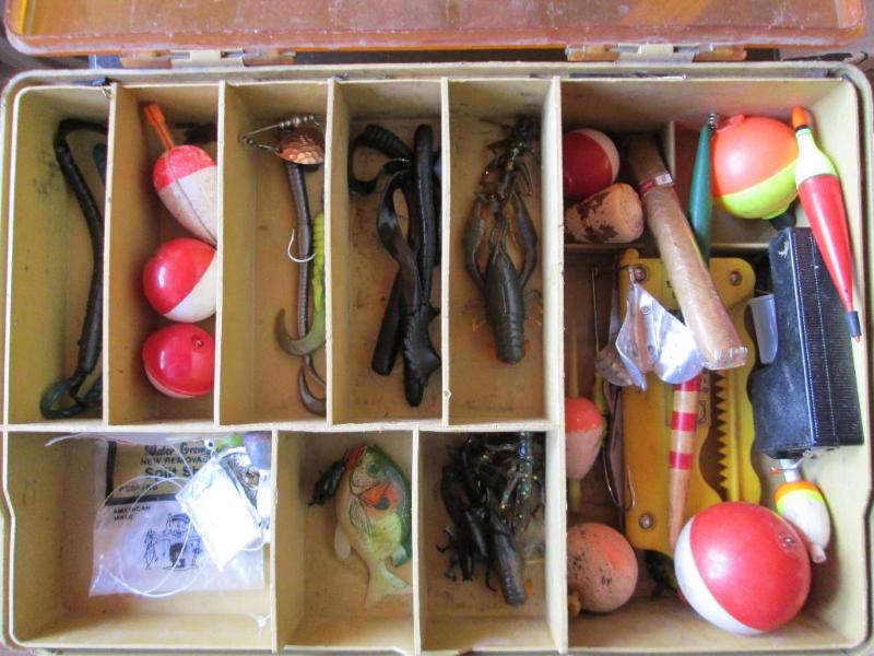 lot 57 image: Double sided Magnum tackle box with...