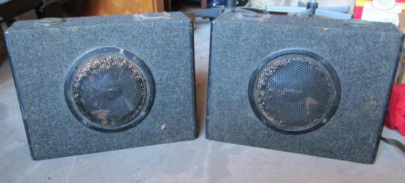 lot 69 image: Pair of Kenwood 2-way speaker syste...
