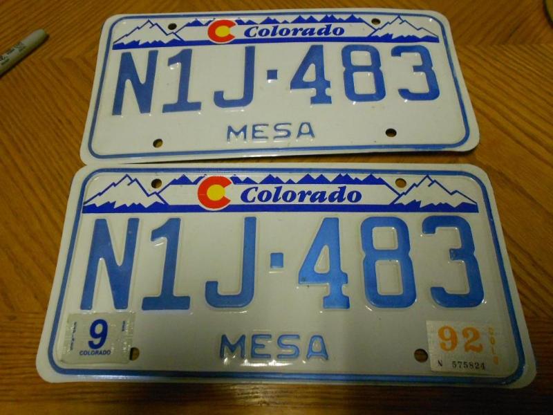 Pair of License Plates....