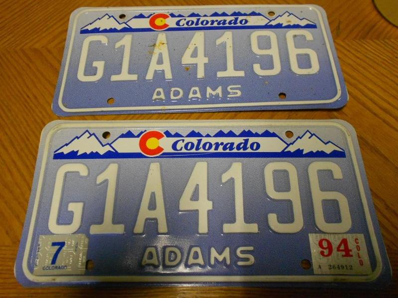 Pair of License Plates....