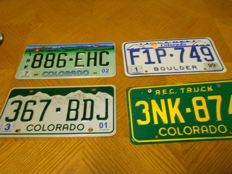 4 different License Plates....