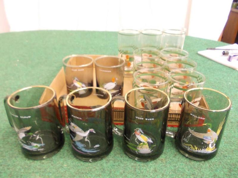 lot 10 image: 6-Ned Smith Water Fowl Glasses, 9-M...