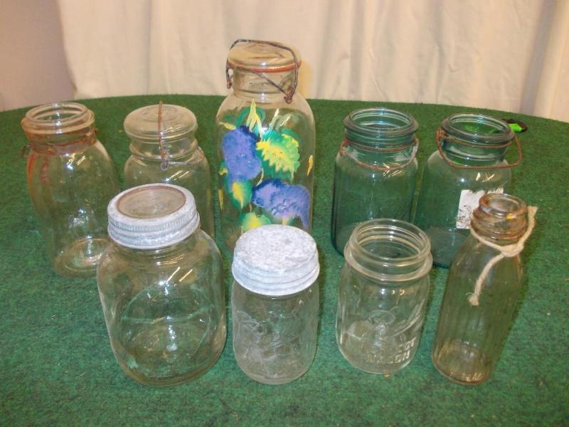 lot 22 image: Box Lot Of Old Jars...