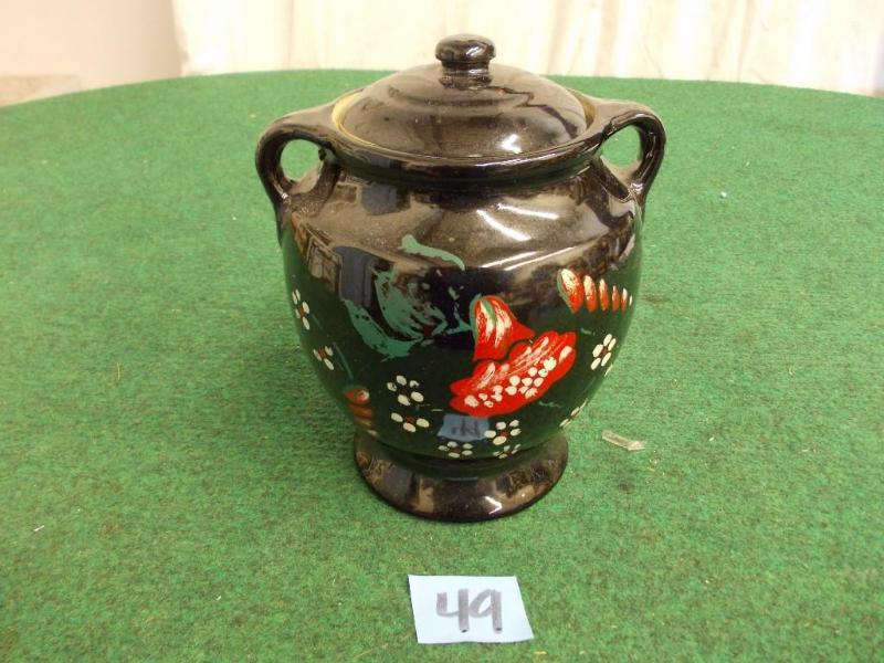 lot 49 image: Vintage Cookie Jar With Lid...