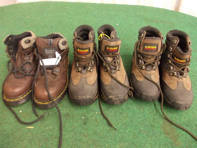 lot 72 image: 3 Pair Dr. Marten Leather Hiking Bo...