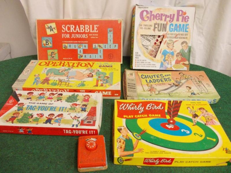 lot 77 image: Box Lot Of Vintage Family Board Gam...