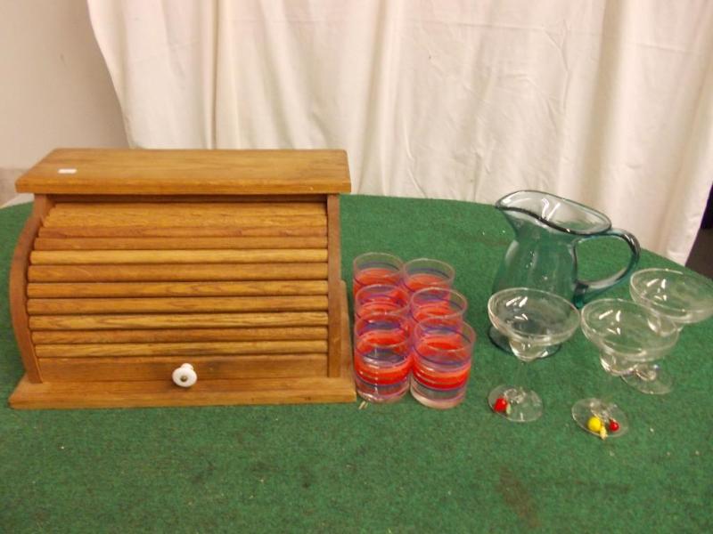 lot 89 image: Roll Top Bread Box (Split On Side- ...