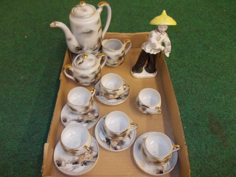 lot 94 image: Asian Tea Set, 1-Figurine...