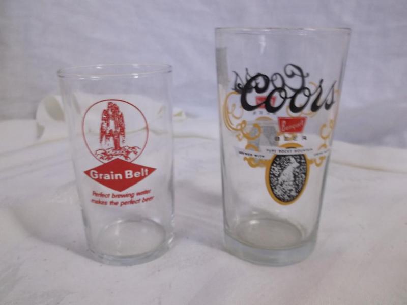 1 Vintage grain belt beer glass 4.2...
