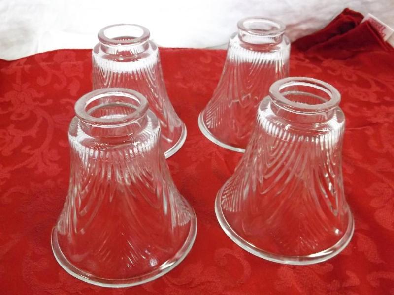 4 very nice glass light globes 5&qu...