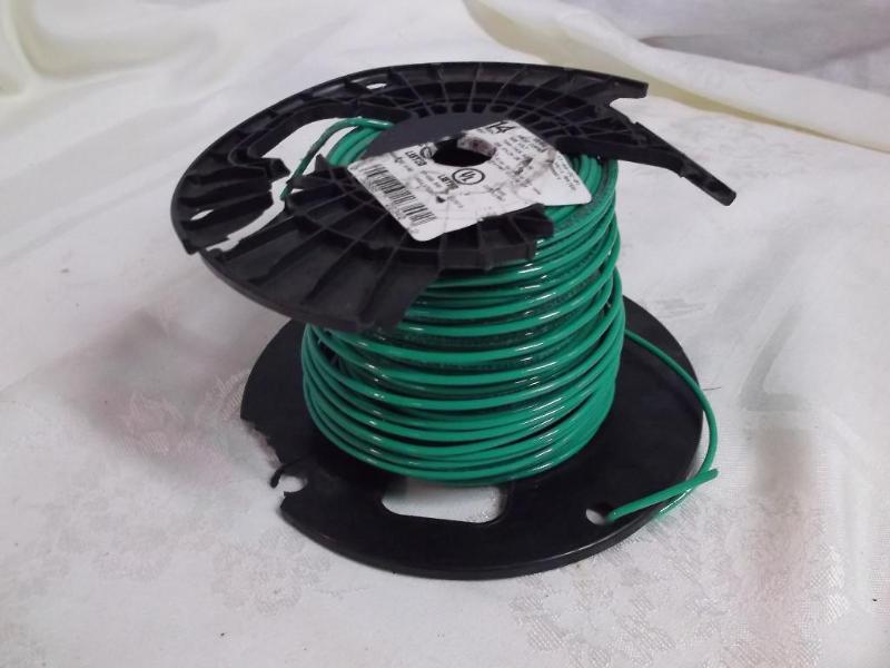 Spool of copper wire #14 green 600 ...